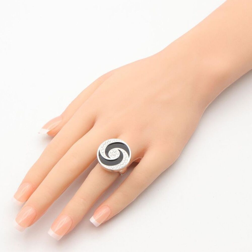 Bvlgari Allegra Diamond Onyx Ring K18WG - Picture 3 of 8